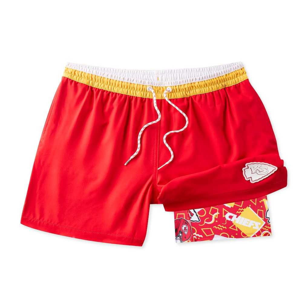 Kansas City Chiefs Chubbies The Secret Lined Swim Trunks - Red on sale