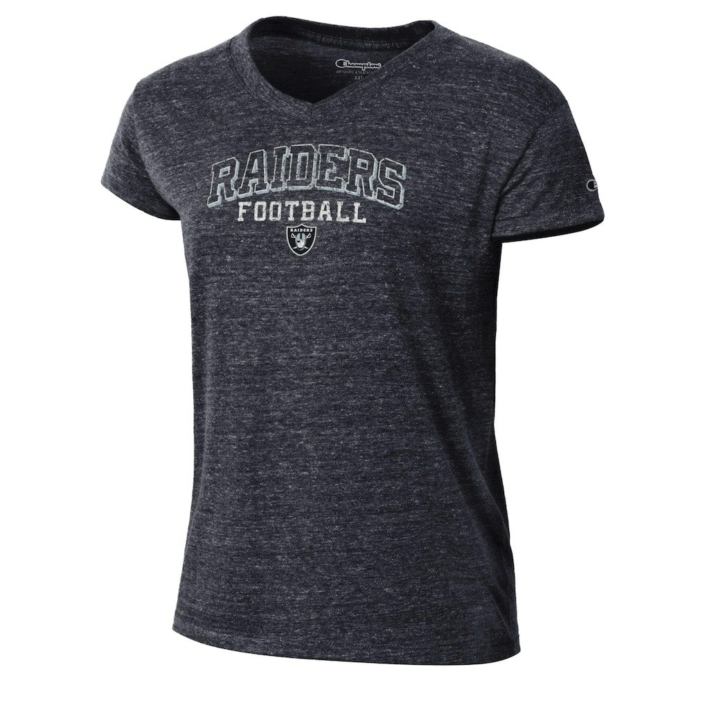 Las Vegas Raiders Champion Women's Triumph Tri-Blend V-Neck T-Shirt - Black outlet