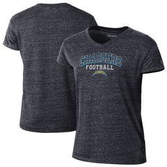 Los Angeles Chargers Champion Women's Triumph Tri-Blend V-Neck T-Shirt - Black on sale