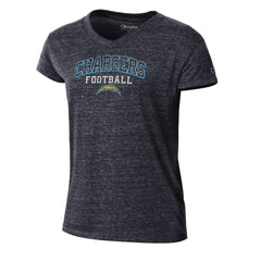 Los Angeles Chargers Champion Women's Triumph Tri-Blend V-Neck T-Shirt - Black on sale
