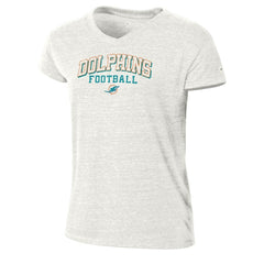 Miami Dolphins Champion Women's Triumph Tri-Blend V-Neck T-Shirt - White on sale