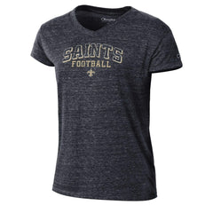 New Orleans Saints Champion Women's Triumph Tri-Blend V-Neck T-Shirt - Black outlet