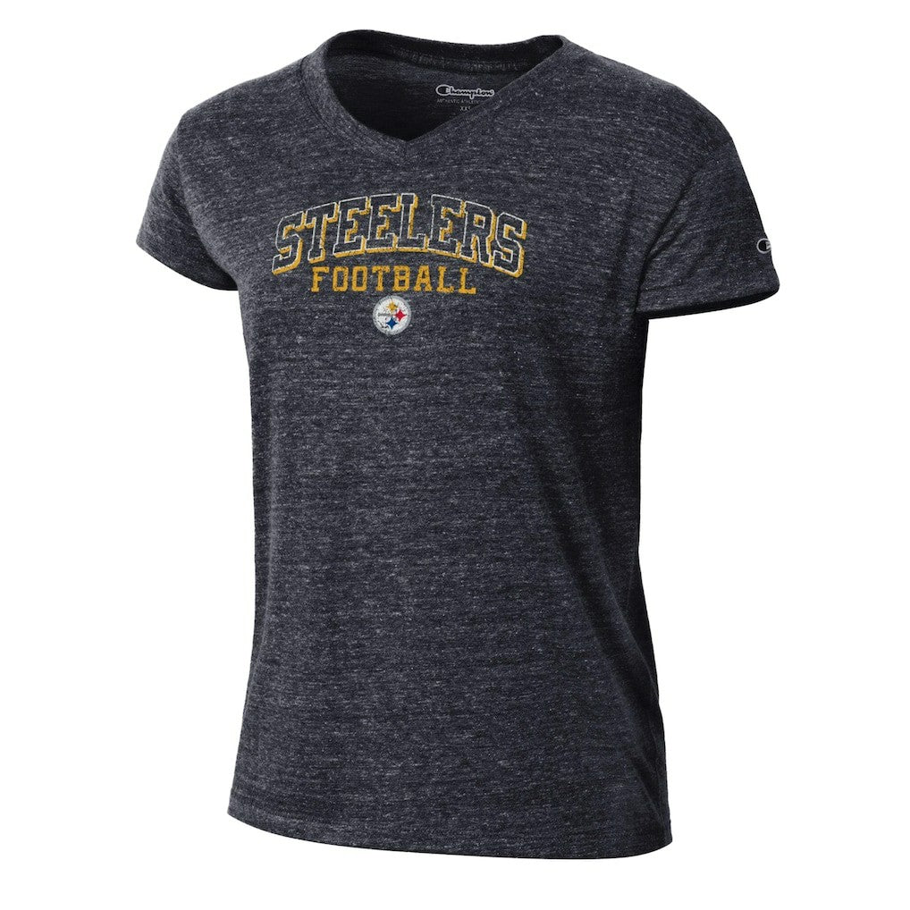 Pittsburgh Steelers Champion Women's Triumph Tri-Blend V-Neck T-Shirt - Black online