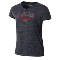 San Francisco 49ers Champion Women's Triumph Tri-Blend V-Neck T-Shirt - Black on sale