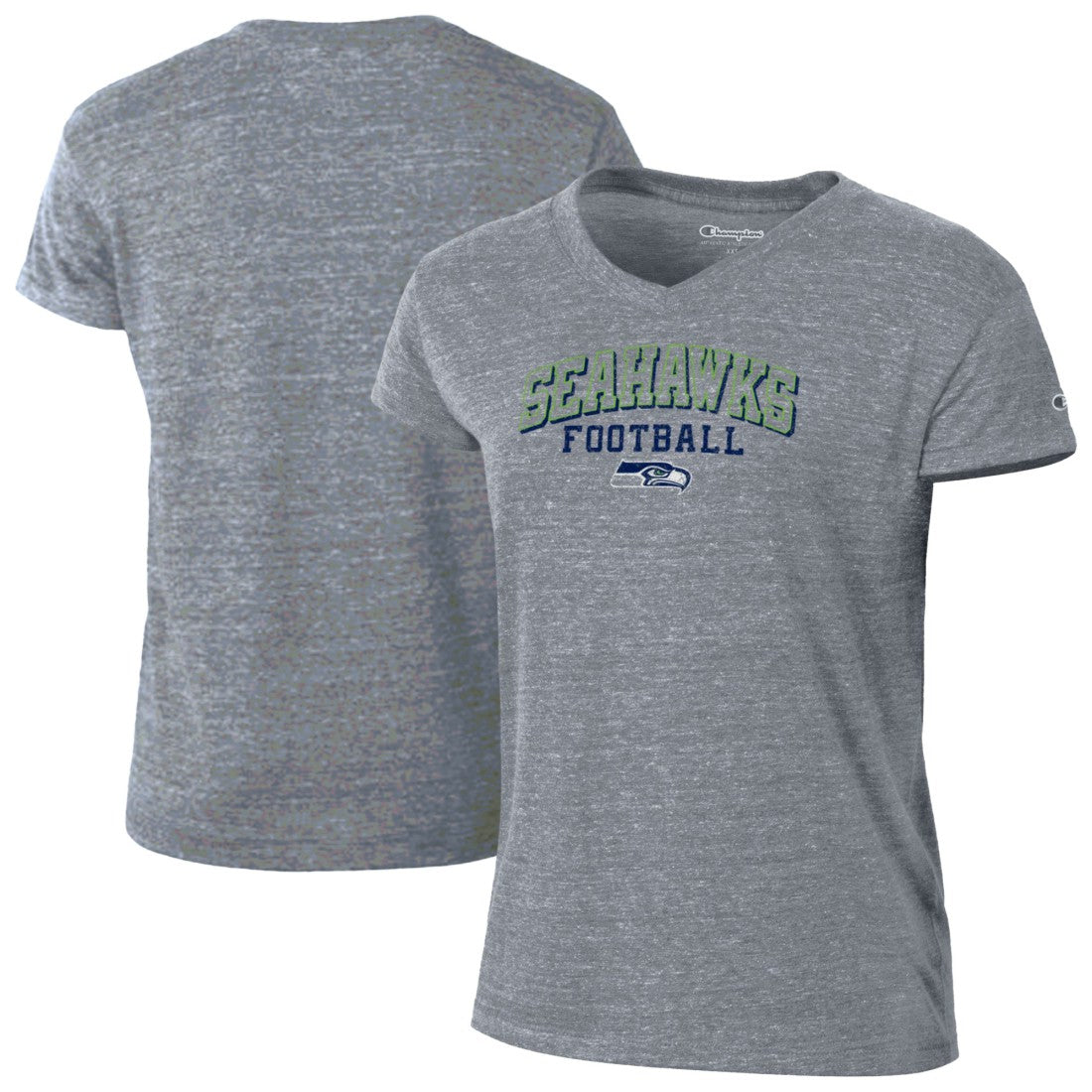 Seattle Seahawks Champion Women's Triumph Tri-Blend V-Neck T-Shirt - Gray on sale