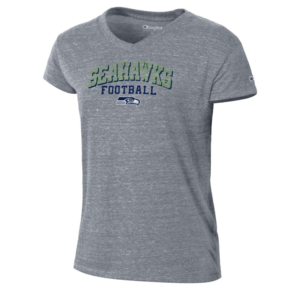 Seattle Seahawks Champion Women's Triumph Tri-Blend V-Neck T-Shirt - Gray on sale