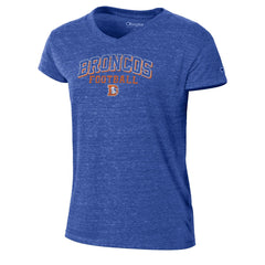 Denver Broncos Champion Women's Triumph Tri-Blend V-Neck T-Shirt - Royal sale