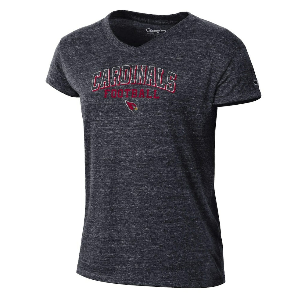 Arizona Cardinals Champion Women's Triumph Tri-Blend V-Neck T-Shirt - Black for sale