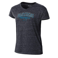 Carolina Panthers Champion Women's Triumph Tri-Blend V-Neck T-Shirt - Black on sale