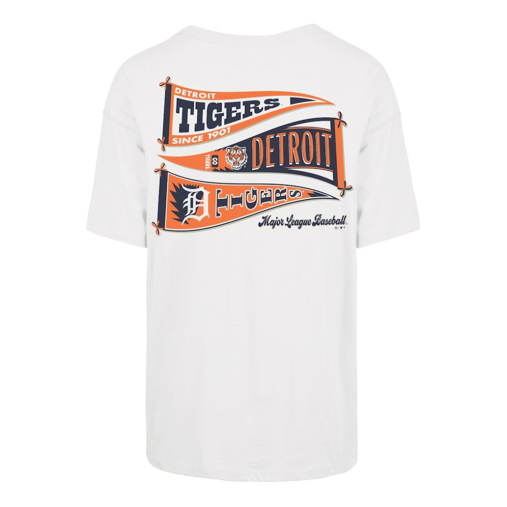 Detroit Tigers Women's Bow & Banner Sadie T-Shirt Sand
