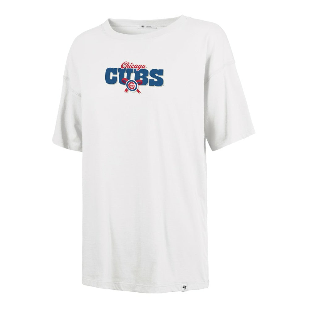 Chicago Cubs Women's Bow & Banner Sadie T-Shirt Sand