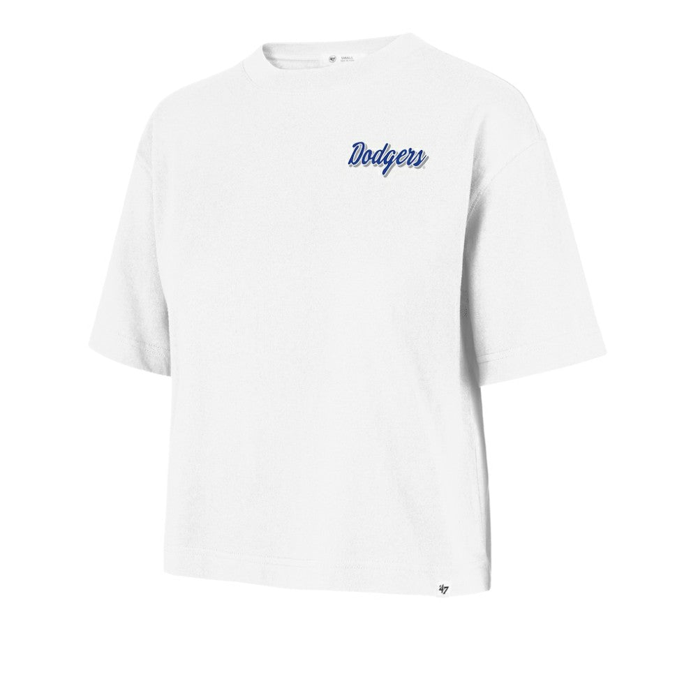 Los Angeles Dodgers Women's Collage Script Reed City T-Shirt White