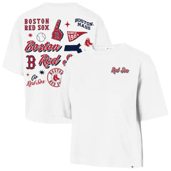 Boston Red Sox Women's Collage Script Reed City T-Shirt White