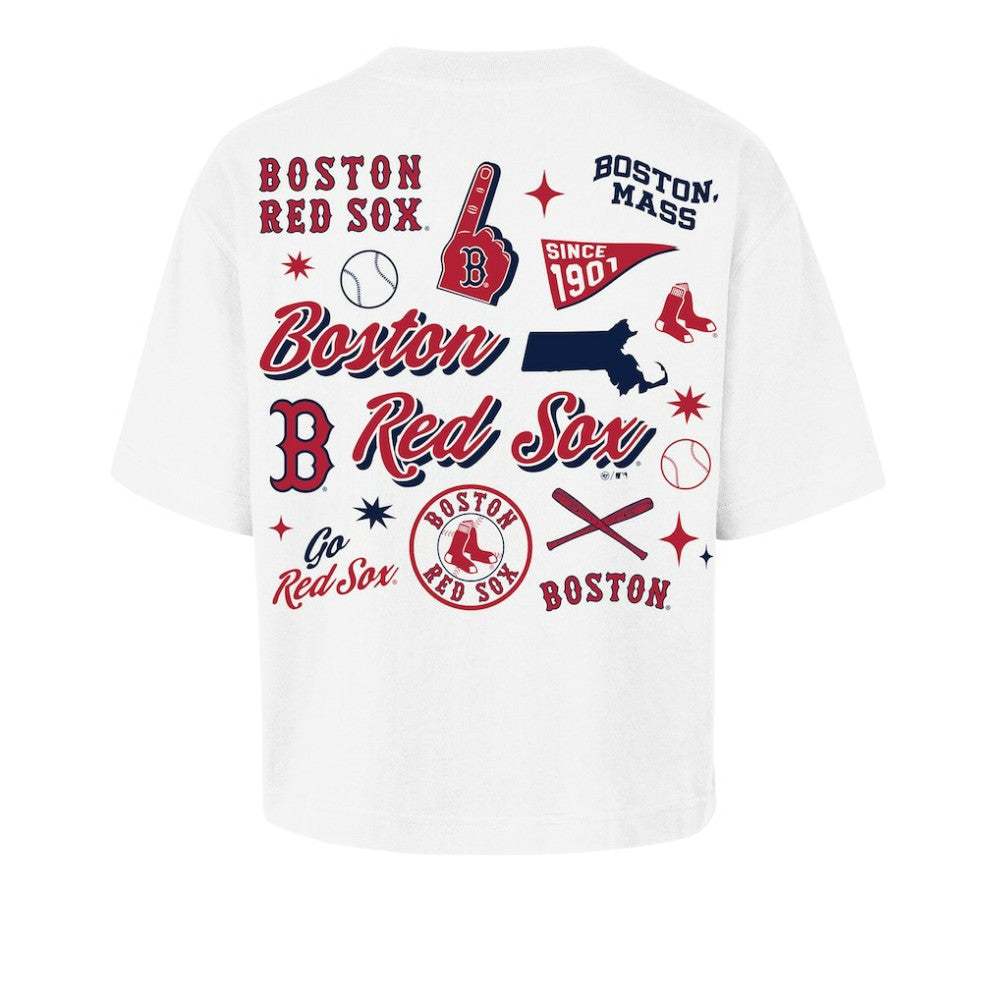 Boston Red Sox Women's Collage Script Reed City T-Shirt White