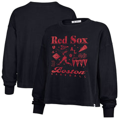 Boston Red Sox Women's Team Collage Sydney Long Sleeve T-Shirt Navy