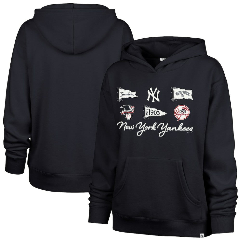 New York Yankees Women's Bow & Banners Naomi Hoodie Navy