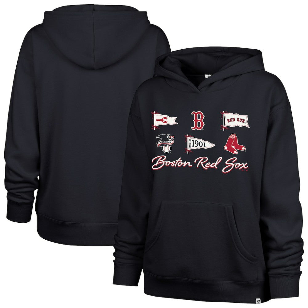 Boston Red Sox Women's Bow & Banners Naomi Hoodie Navy