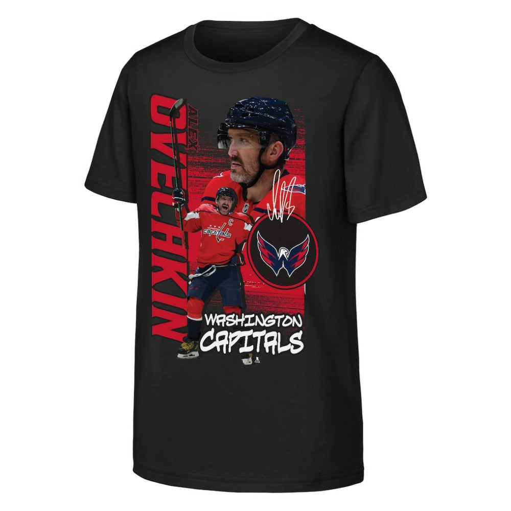 Alexander Ovechkin Washington Capitals Outerstuff Youth Playmaker T-Shirt - Black T-shirts