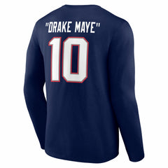 Drake Maye New England Patriots Nickname Long Sleeve T-Shirt - Navy cheap