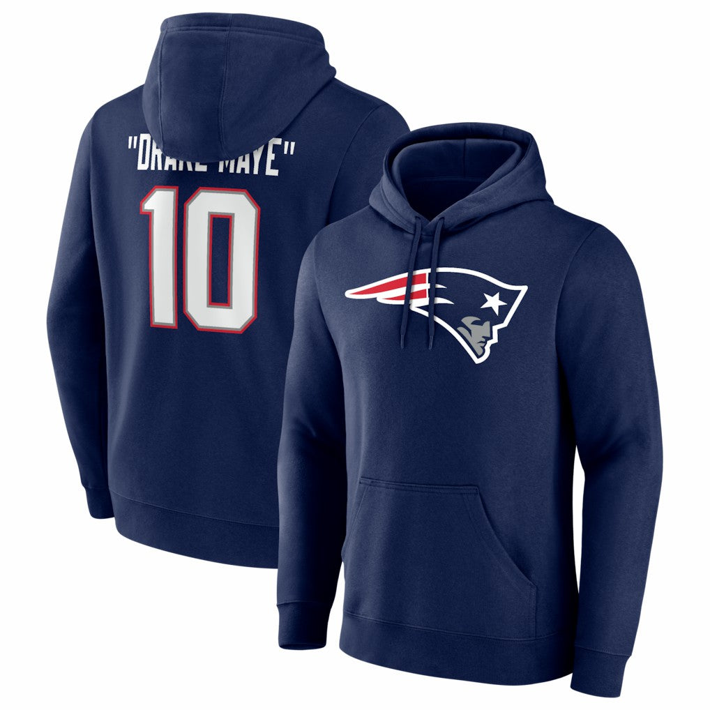 Drake Maye New England Patriots Nickname Hoodie - Navy online