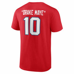 Drake Maye New England Patriots Nickname T-Shirt - Red on sale