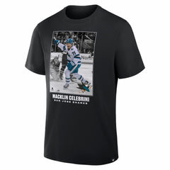 Macklin Celebrini San Jose Sharks NHL Moments Legacy T-Shirt - Black T-shirts