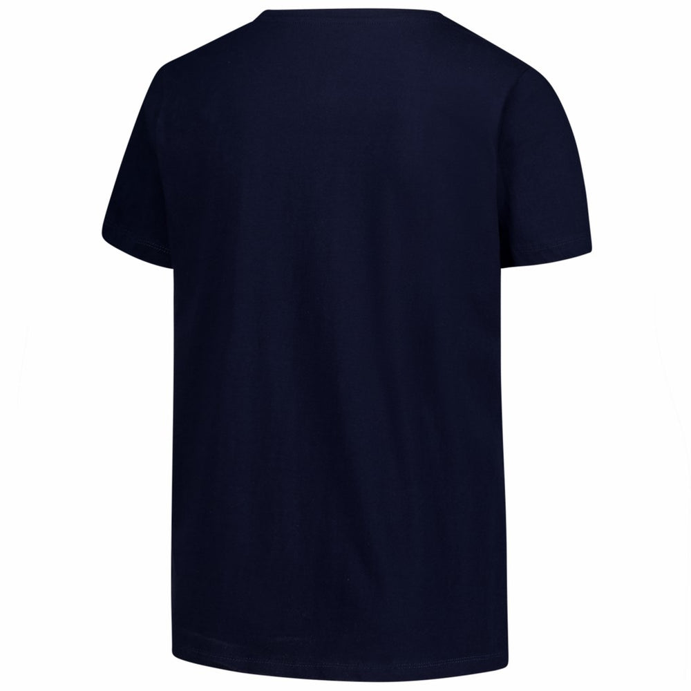 New England Patriots Women's Plus Size Arch Over Logo V-Neck T-Shirt - Navy cheap