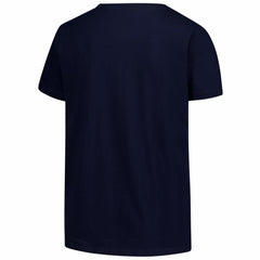 New England Patriots Women's Plus Size Arch Over Logo V-Neck T-Shirt - Navy cheap