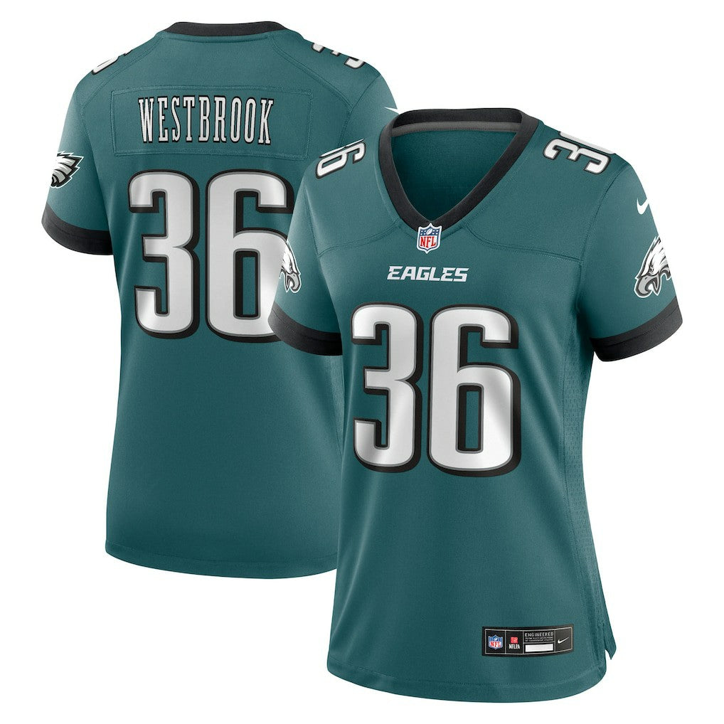 Brian Westbrook Philadelphia Eagles Women's Team Retired Game Jersey - Midnight Green cheap