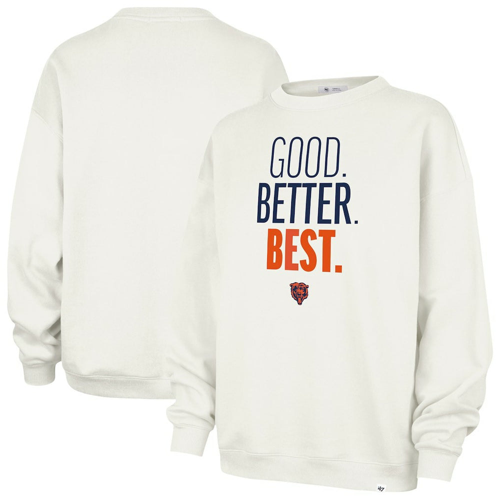 Chicago Bears '47 Women's Good. Better. Best. Imprint Oversized Sweatshirt - Cream sale