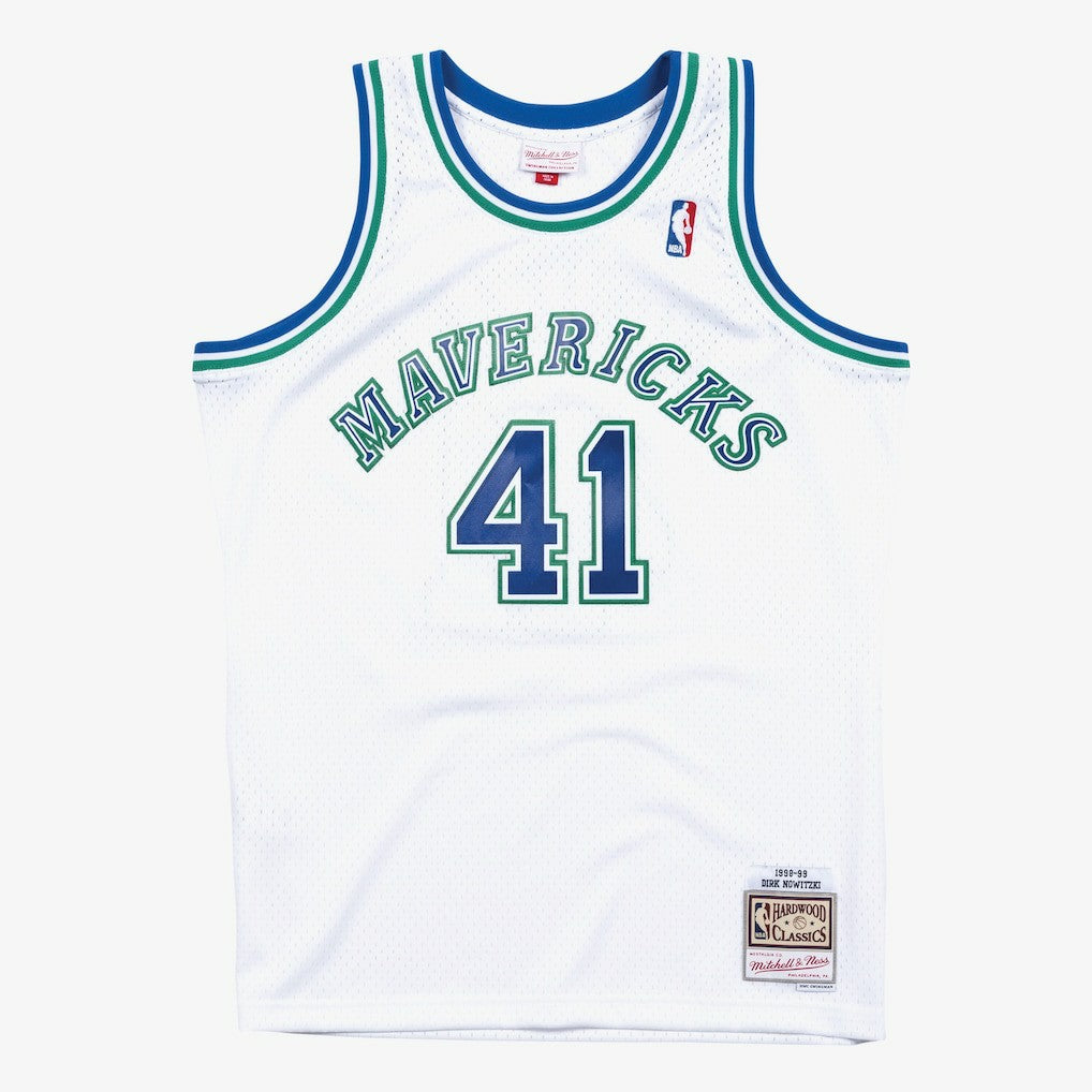 Dirk Nowitzki Dallas Mavericks 1998-99 Hardwood Classics Swingman Jersey sale - White cheap