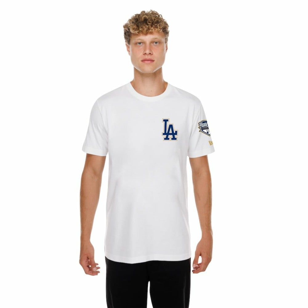 Los Angeles Dodgers 2026 Gold Collection Logo & Patch T-Shirt White