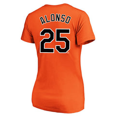 Pete Alonso Baltimore Orioles Profile Women's Plus Size Name & Number V-Neck T-Shirt Orange