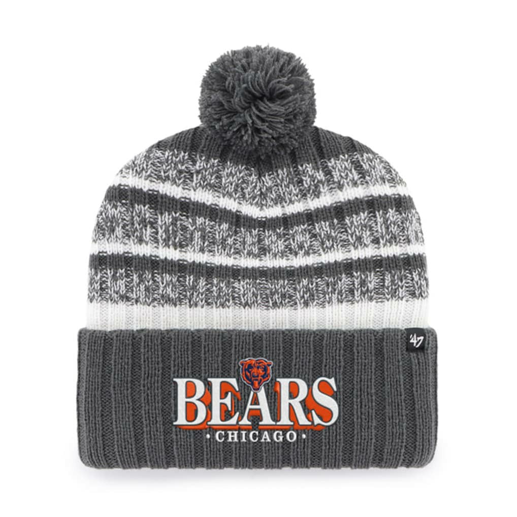 Chicago Bears '47 Tavern Cuffed Knit Hat with Pom - Charcoal discount