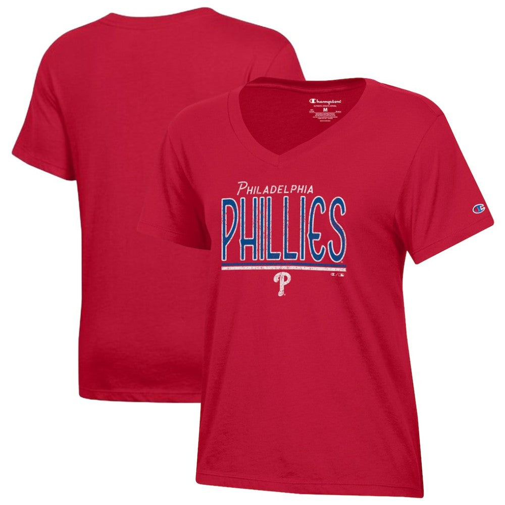 Philadelphia Phillies Champion Women's Core V-Neck T-Shirt Red