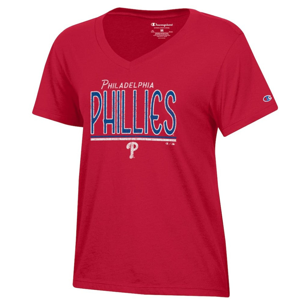 Philadelphia Phillies Champion Women's Core V-Neck T-Shirt Red