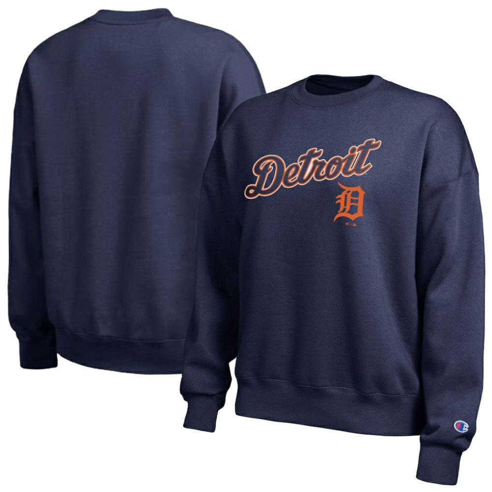 Detroit Tigers Champion Women's All-Star Sweatshirt Athletic Navy