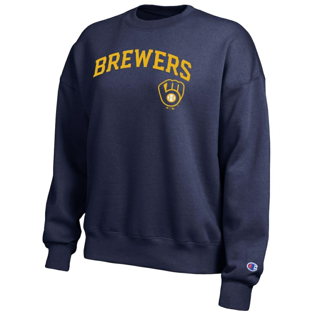 Milwaukee Brewers Champion Women's All-Star Sweatshirt Athletic Navy