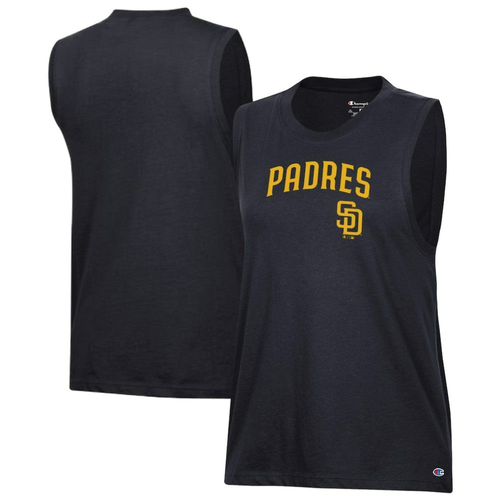 San Diego Padres Champion Women's Muscle Tank Top Black