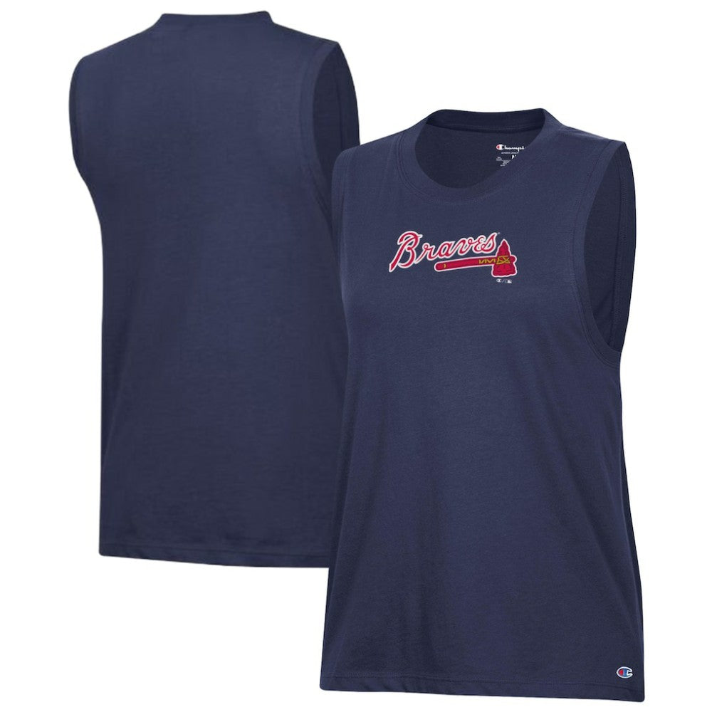 Atlanta Braves Champion Women's Muscle Tank Top Navy