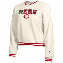 Cincinnati Reds Champion Women's Reverse Weave Sweatshirt Cream