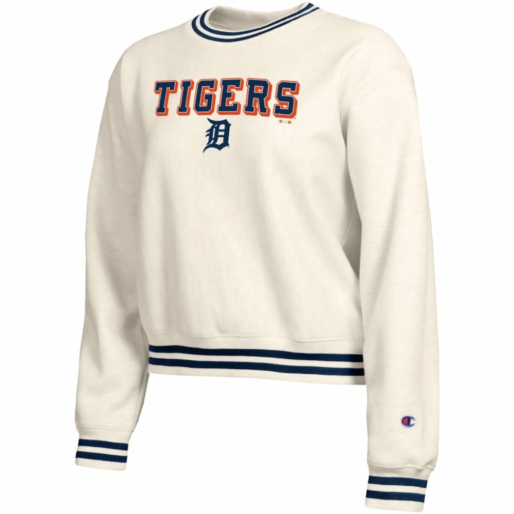 Detroit Tigers Champion Women's Reverse Weave Sweatshirt Cream