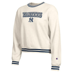 New York Yankees Champion Women's Reverse Weave Sweatshirt Cream
