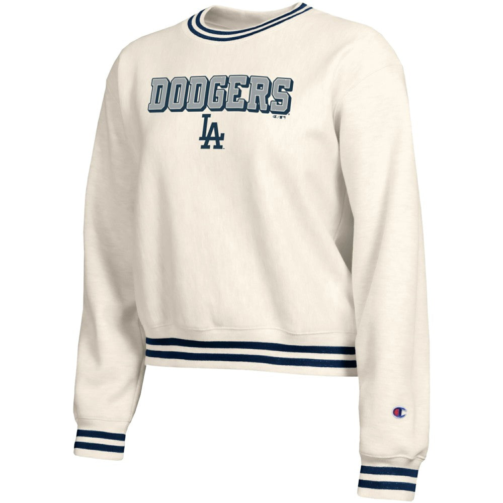 Los Angeles Dodgers Champion Women's Reverse Weave Sweatshirt Cream