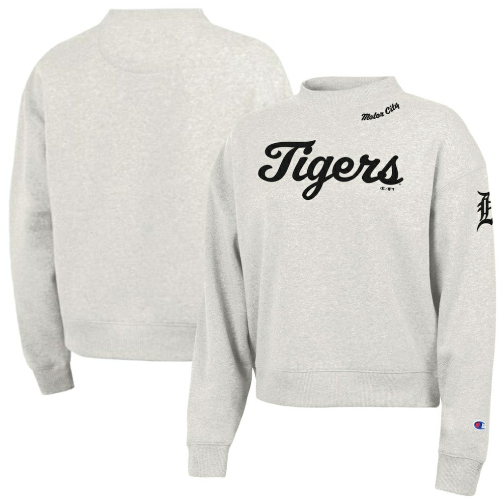 Detroit Tigers Champion Women's Triumph Tri-Blend Sweatshirt Stone