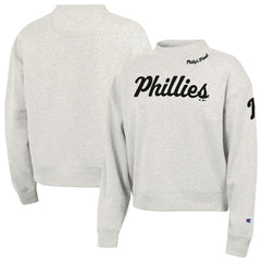 Philadelphia Phillies Champion Women's Triumph Tri-Blend Sweatshirt Stone