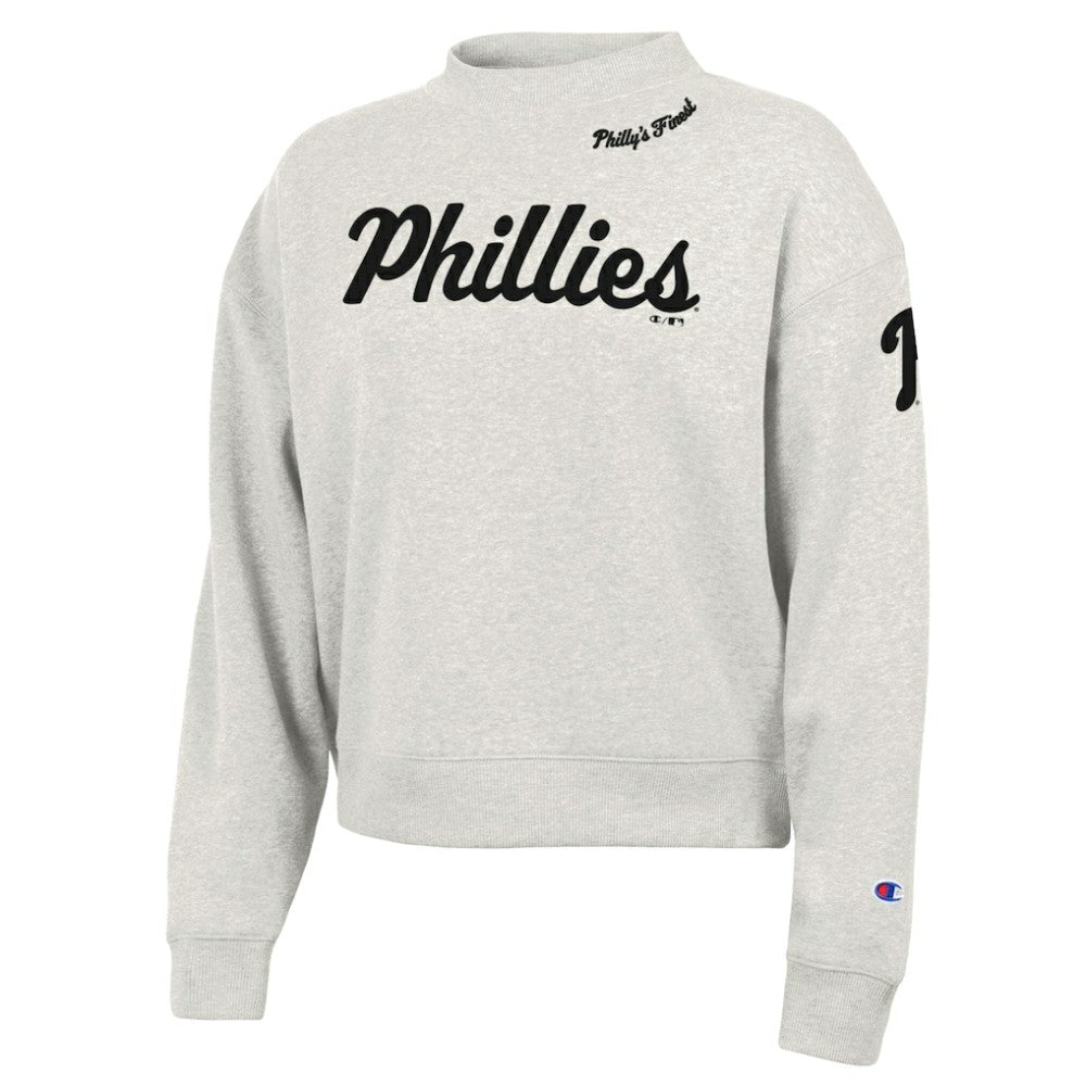 Philadelphia Phillies Champion Women's Triumph Tri-Blend Sweatshirt Stone