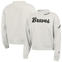 Atlanta Braves Champion Women's Triumph Tri-Blend Sweatshirt Stone