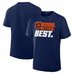Chicago Bears Good. Better. Best. T-Shirt - Navy for sale