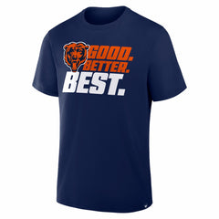 Chicago Bears Good. Better. Best. T-Shirt - Navy for sale